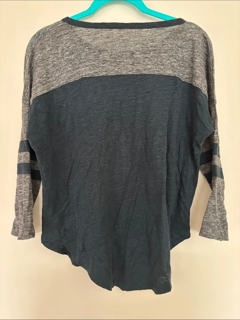Madewell Navy and Heather Gray Tee - Picture 3 of 3